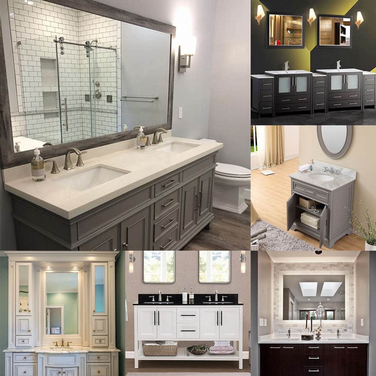 Style Choose a double vanity that matches your bathrooms style whether its modern traditional transitional or eclectic