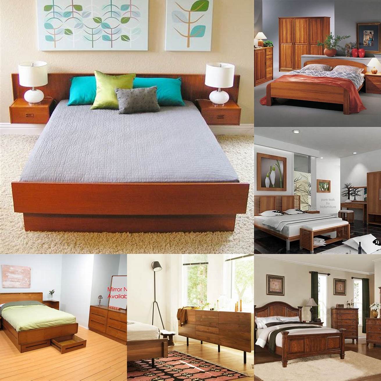 Styles of teak bedroom furniture