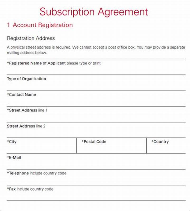 Subscription Form Sample