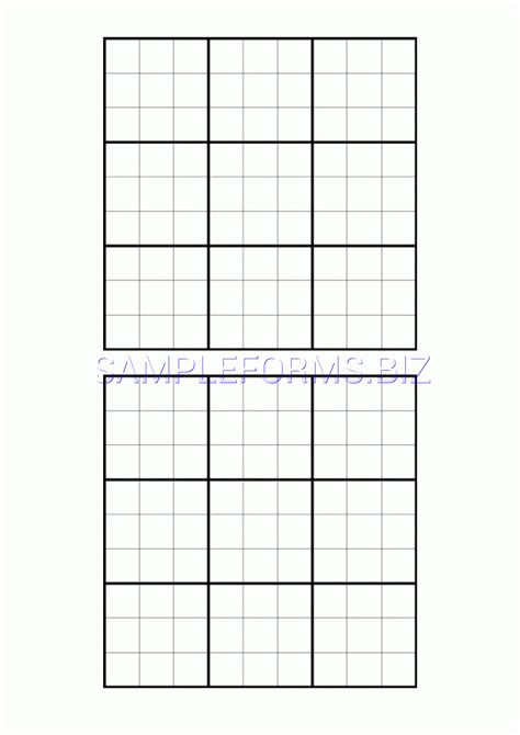 Sudoku Blank Grid Printable
