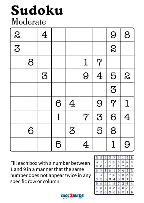 Sudoku Medium Printable