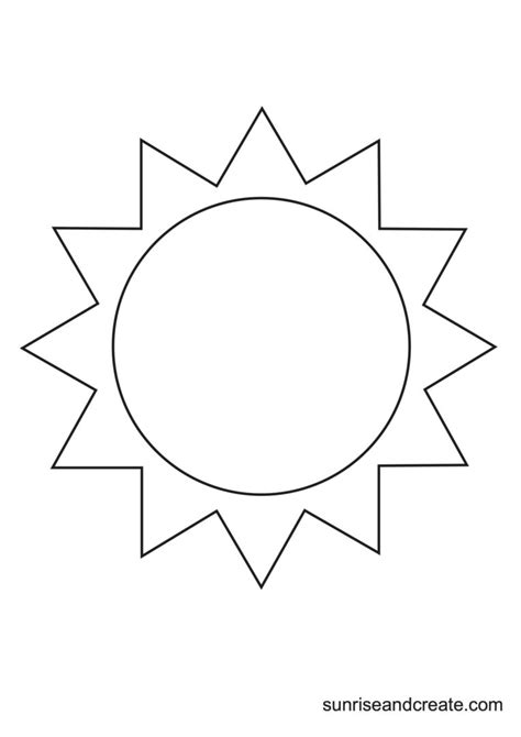 Sun Cut Out Template