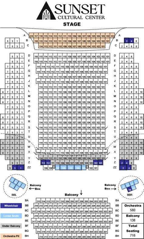 Sunset Center Seating Chart