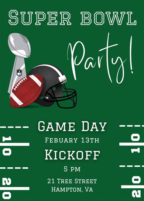 Super Bowl Invitations Templates