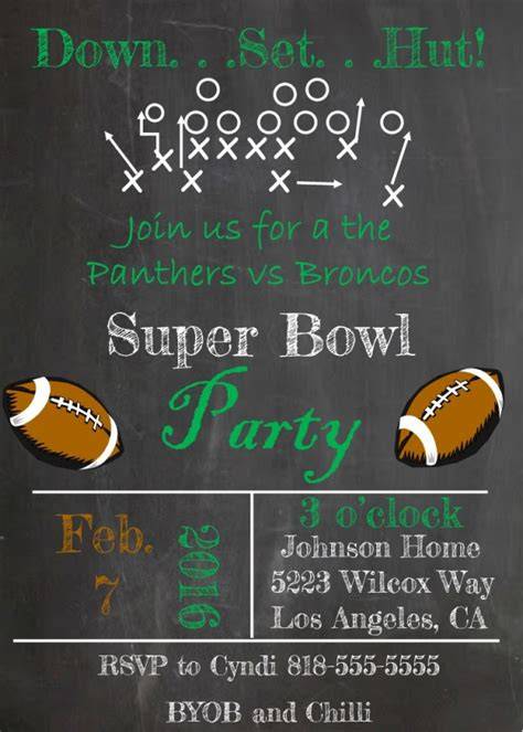Superbowl Party Invite Template