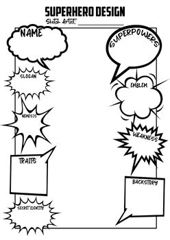 Superhero Blank Template