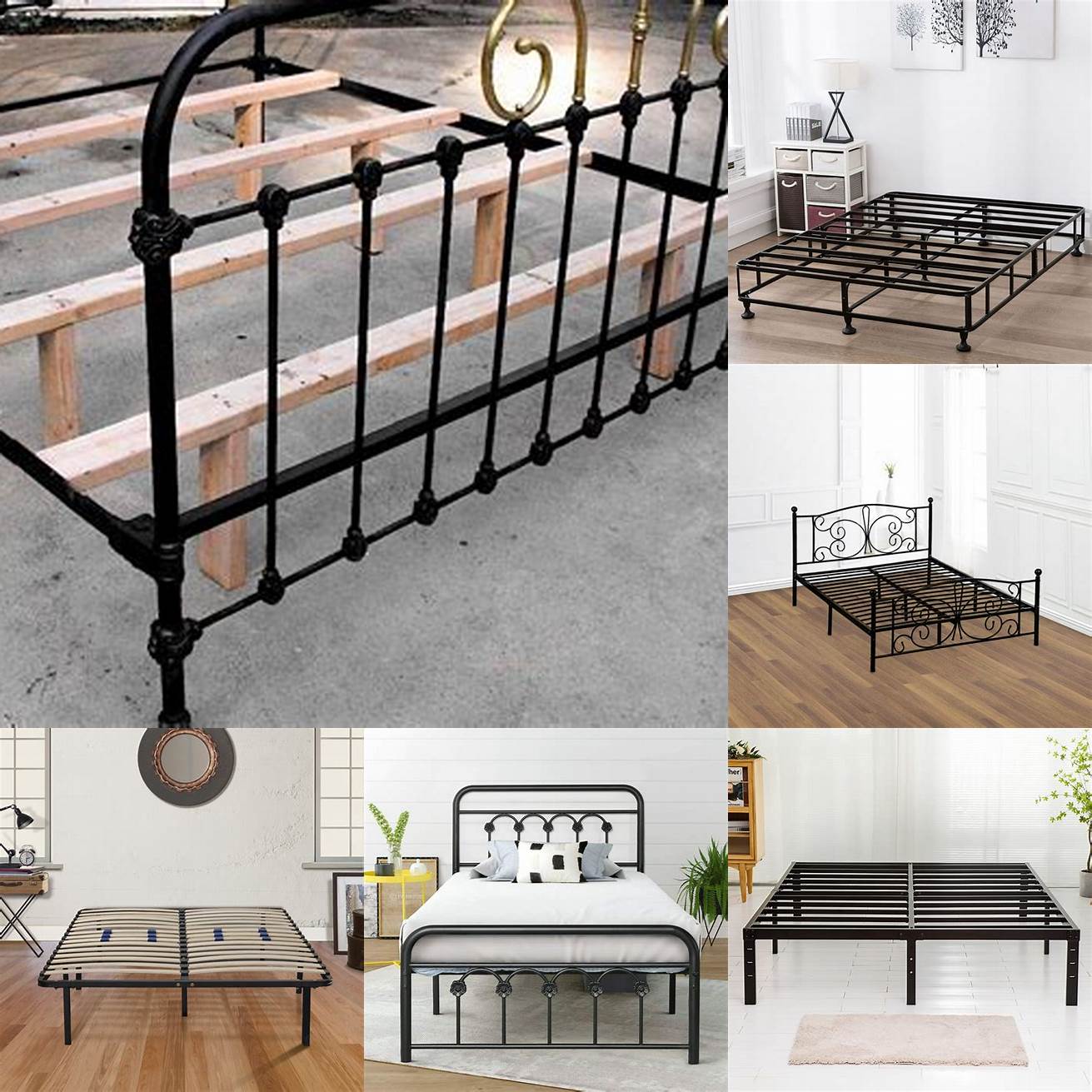Support Iron bed frames provide excellent support for your mattress and box spring