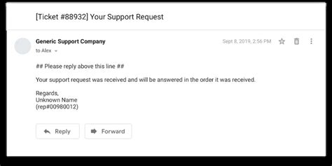 Support Ticket Response Template