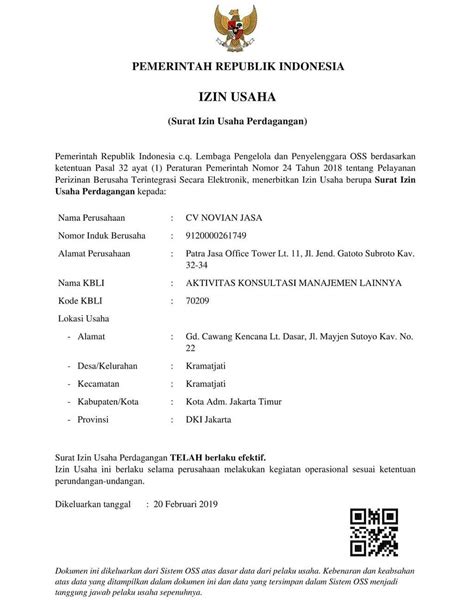 Surat Izin Usaha