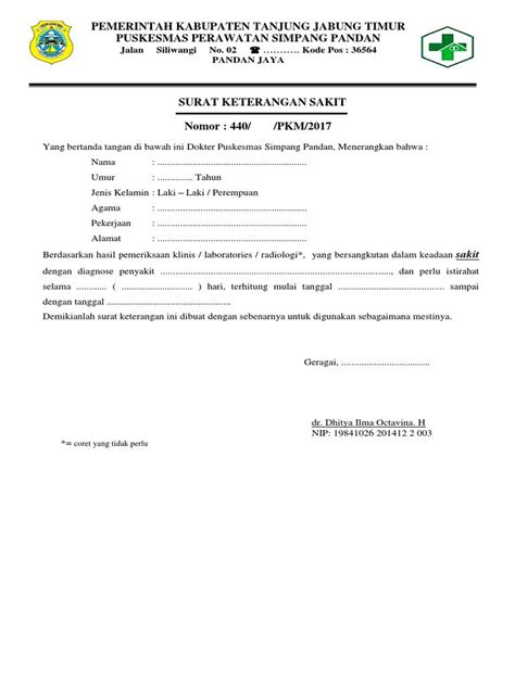 Surat Keterangan Sakit