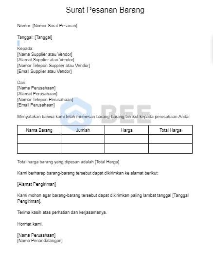 Surat Pesanan