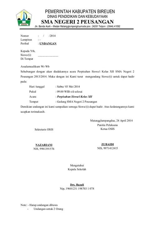 Surat Undangan Sekolah