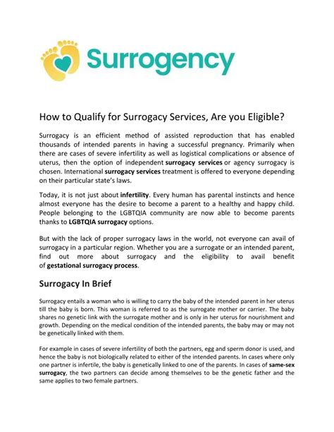 Surrogacy Services Pre Negotiated Legal Templates