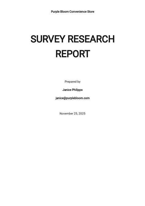 Survey Research Template