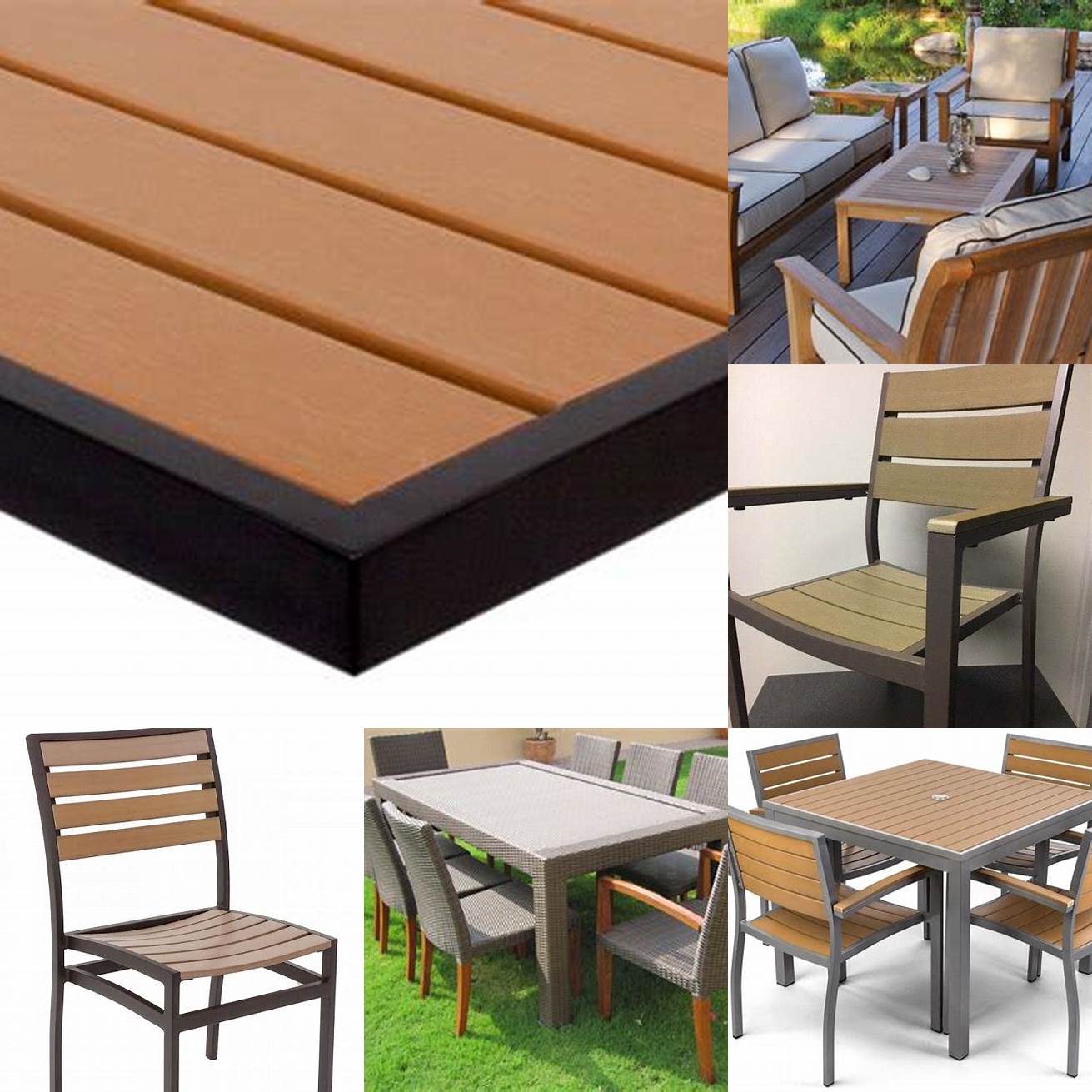 Synthetic teak accessories