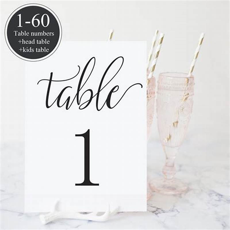 Table Numbers Printable