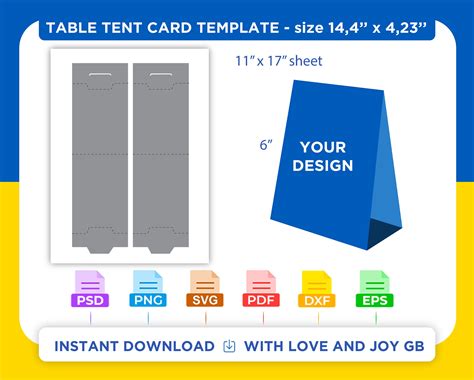 Table Tent Cards Template