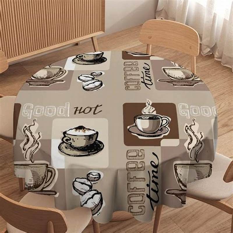Tablecloth With Coffee Pattern