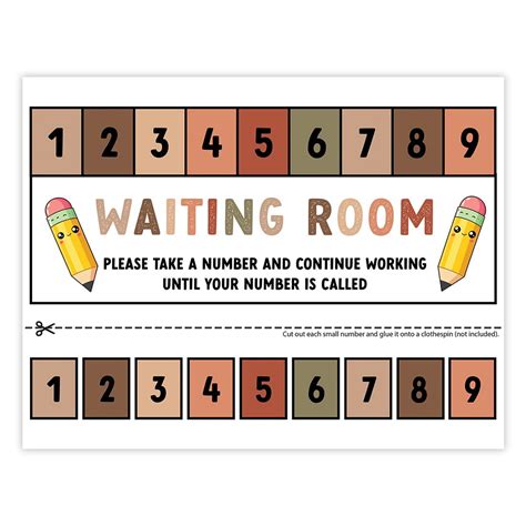 Take A Number Template