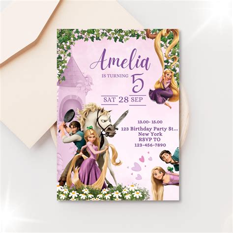 Tangled Invitation Template