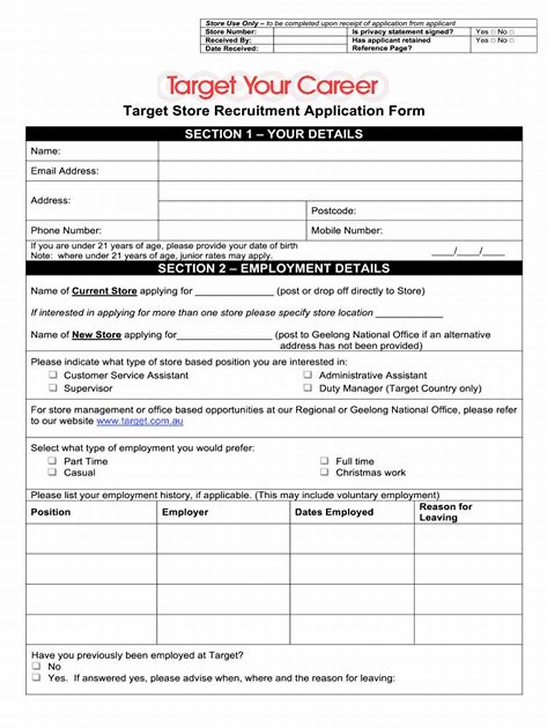 Target Work Application Form