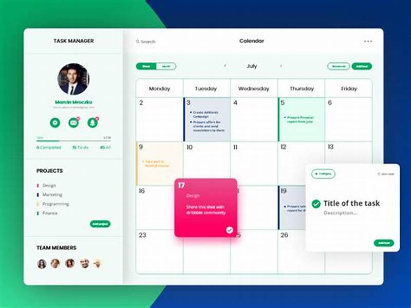 Task Manager Calendar