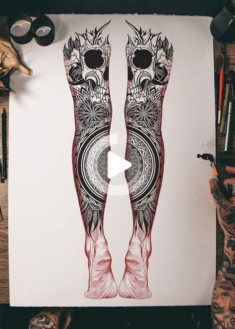 Tattoo Leg Template