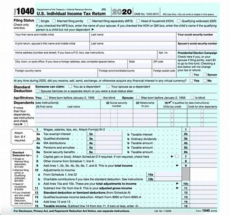 Tax Return Form Example