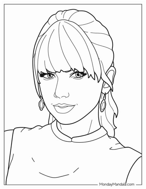 Taylor Swift Coloring Pages Free Printable