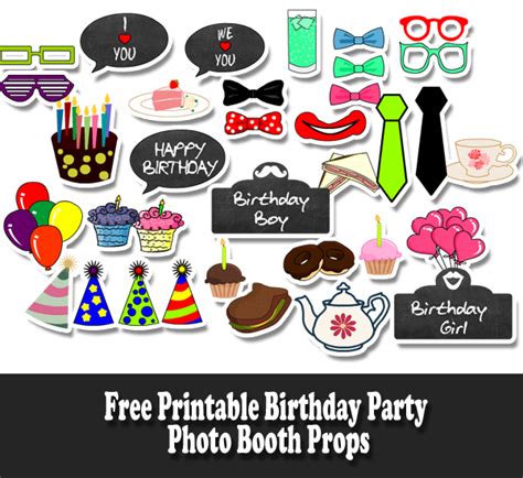 Tea Party Photo Booth Props Printable
