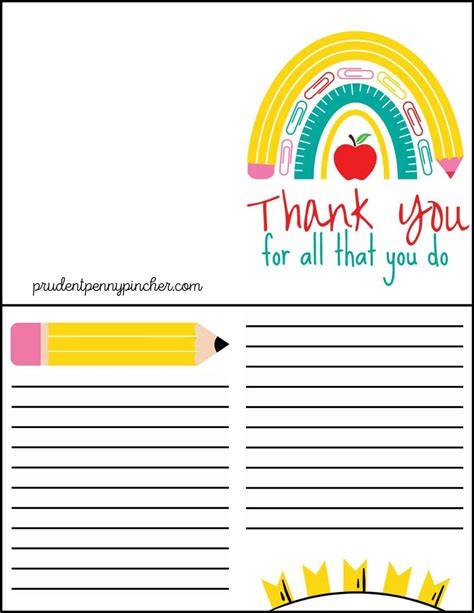Teacher Appreciation Card Template