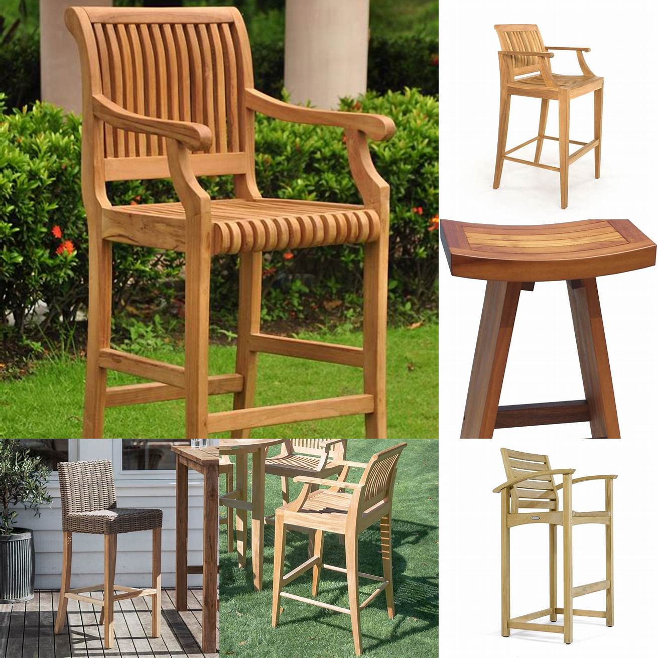 Teak Bar Stools and Chairs