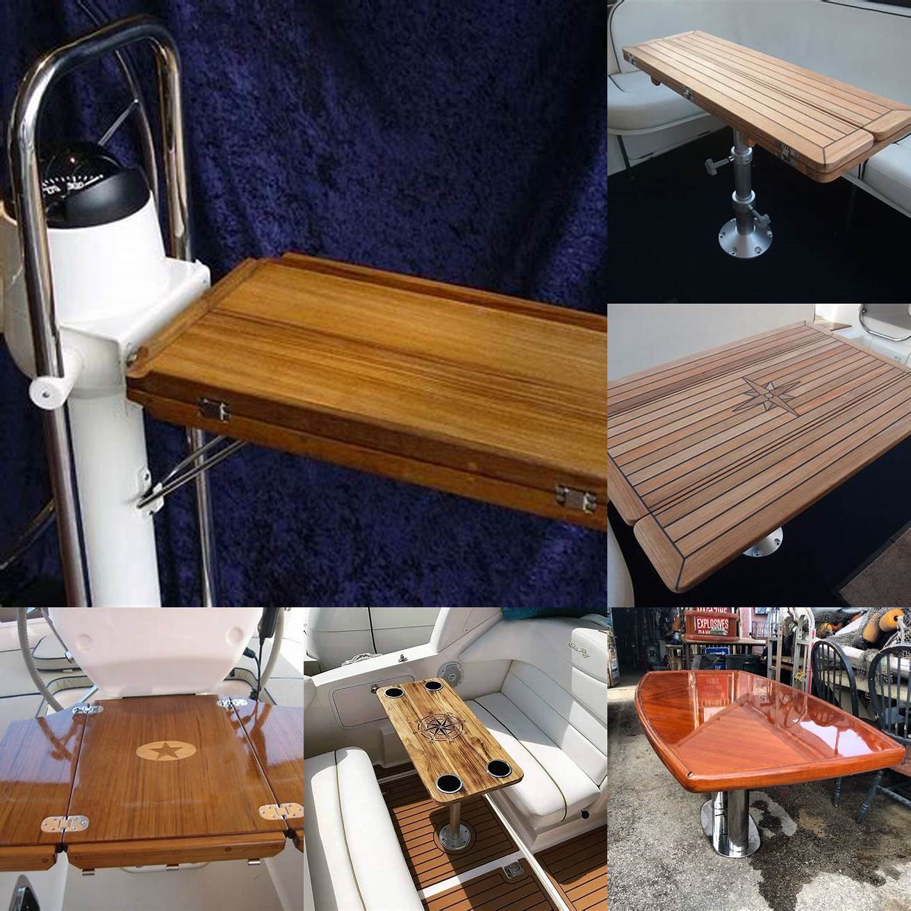 Teak Boat Console Table