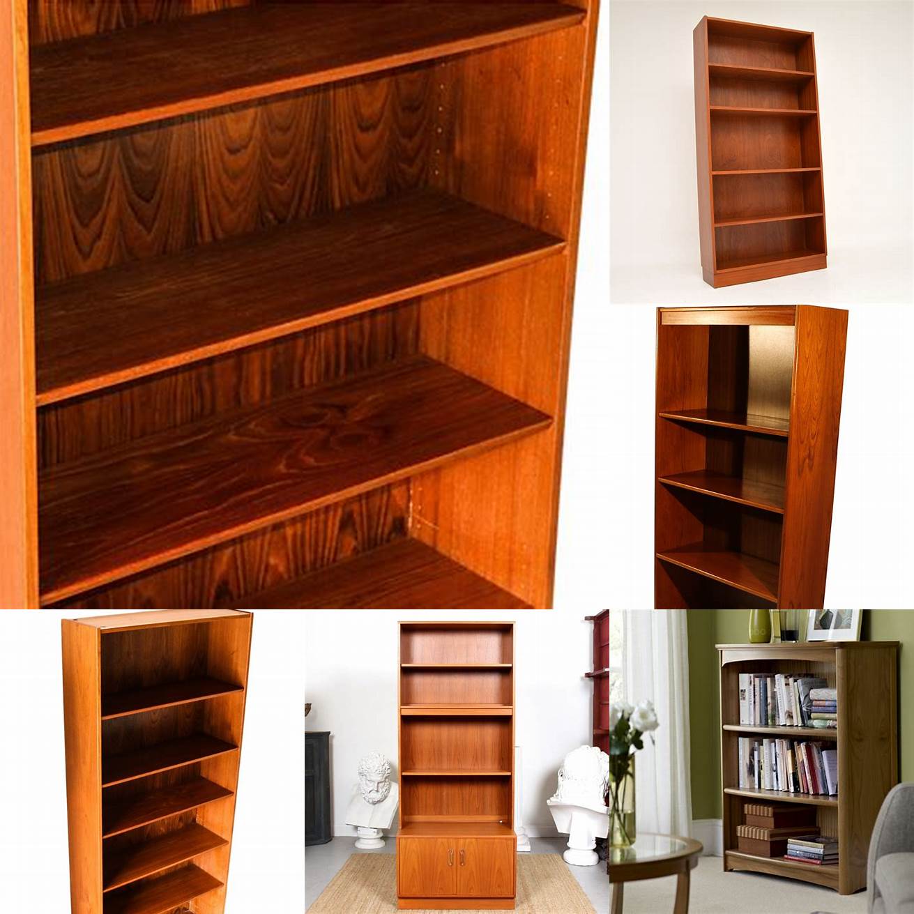 Teak Bookcases and Shelves