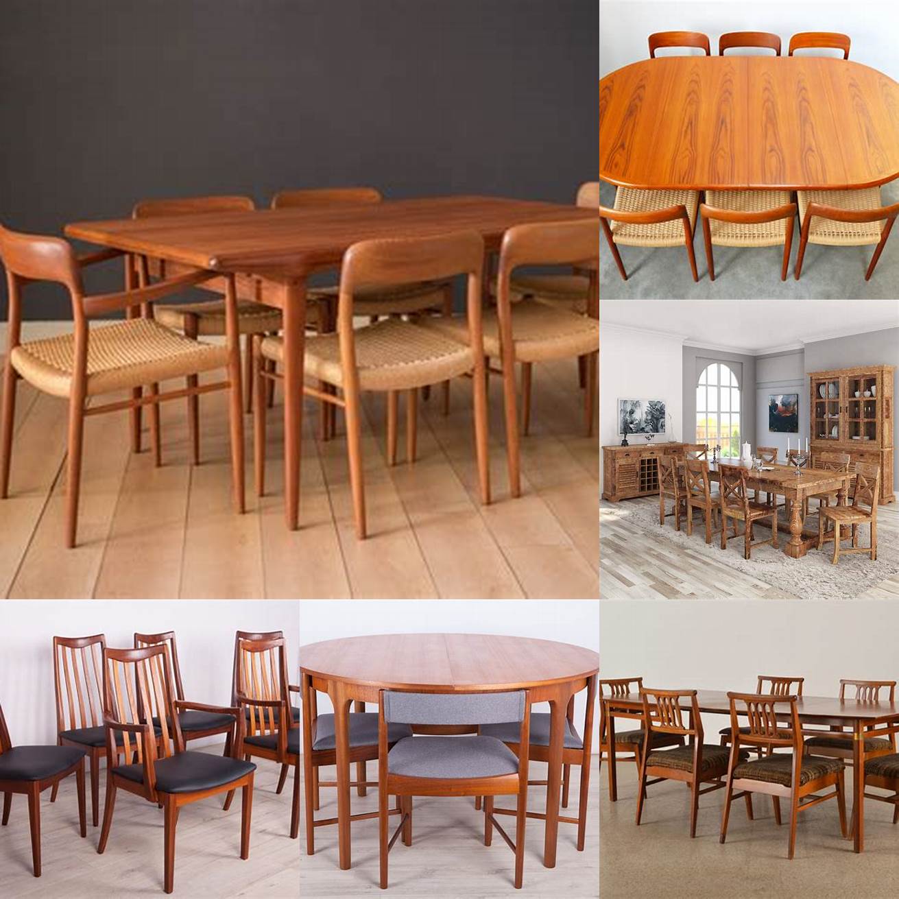 Teak Dining Chairs in a Traditional Setting