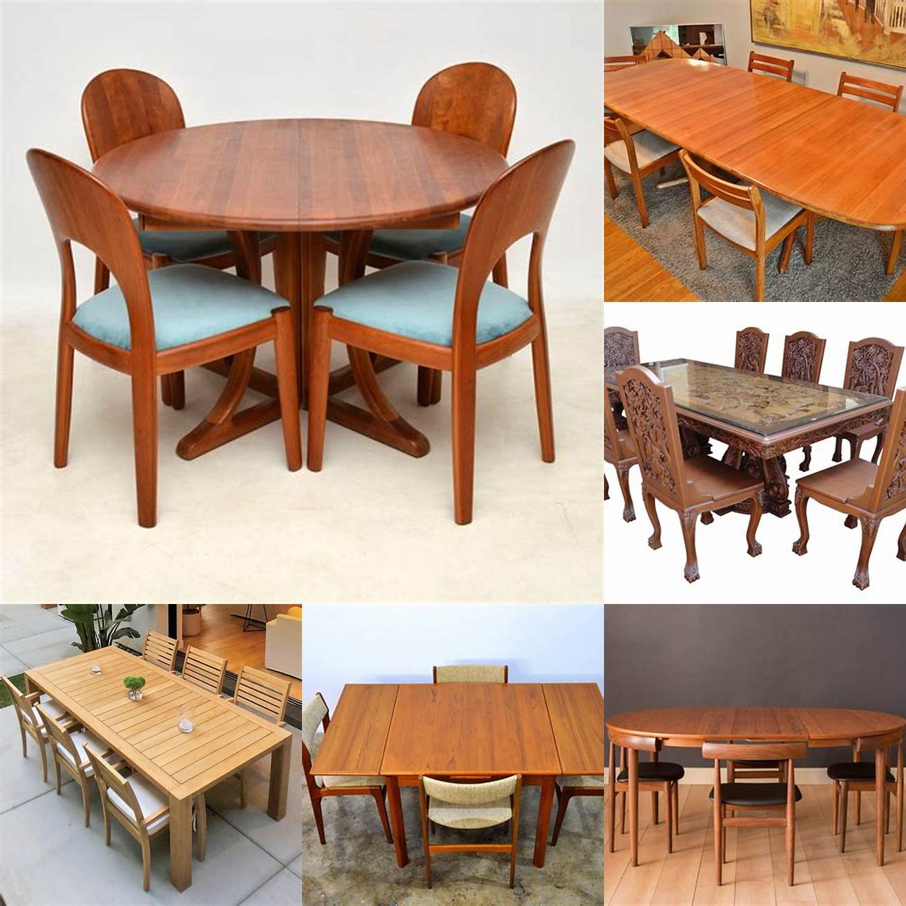 Teak Dining Room Table and Chairs