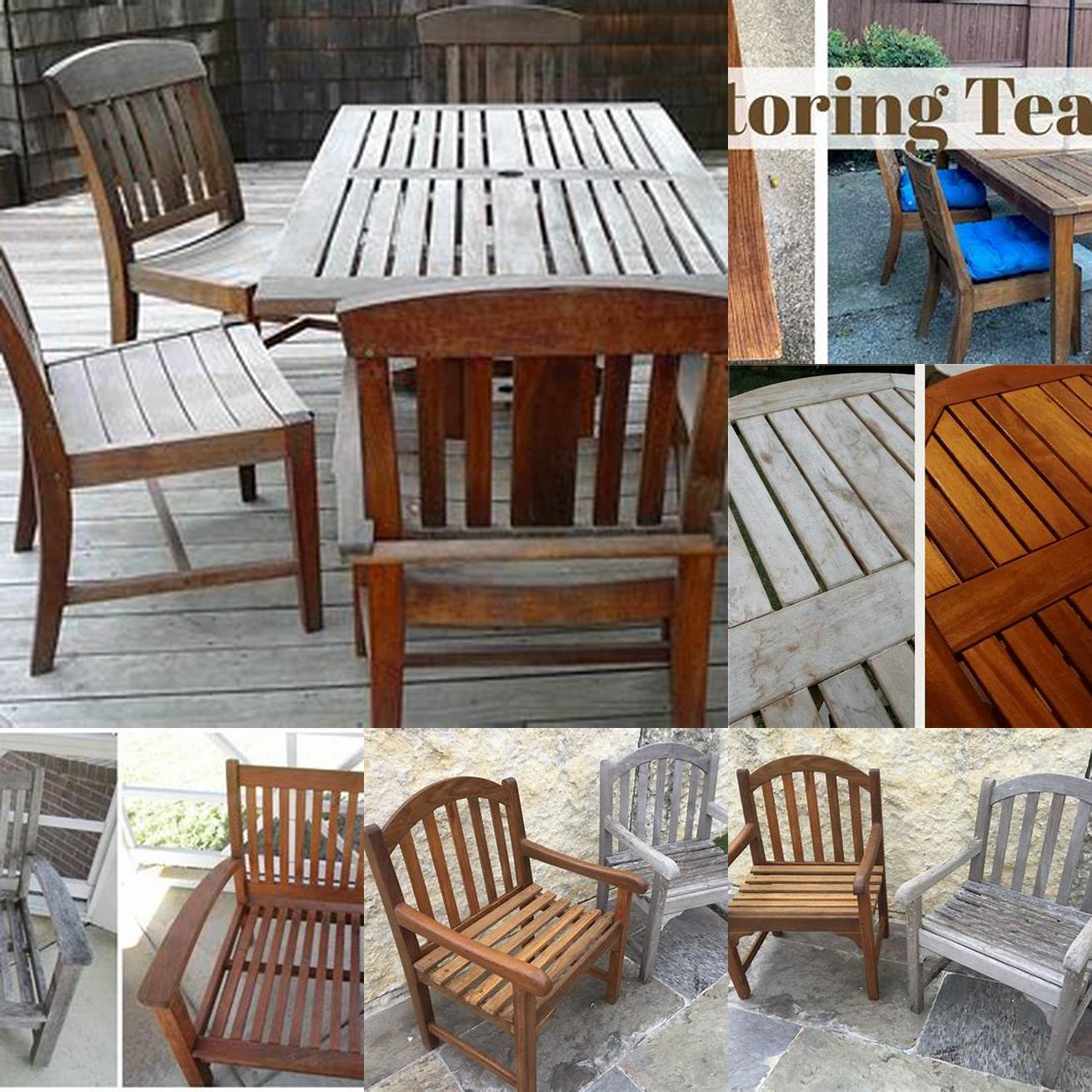 Teak Furniture Before and After