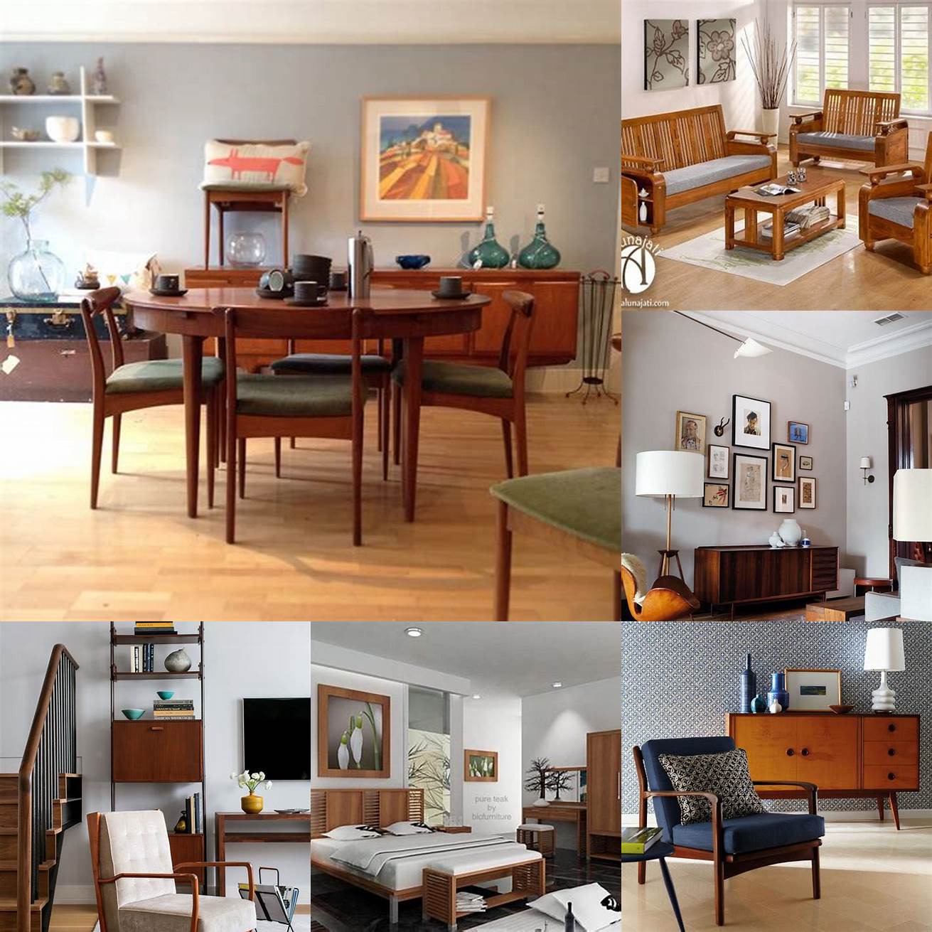 Teak Furniture in Different Rooms
