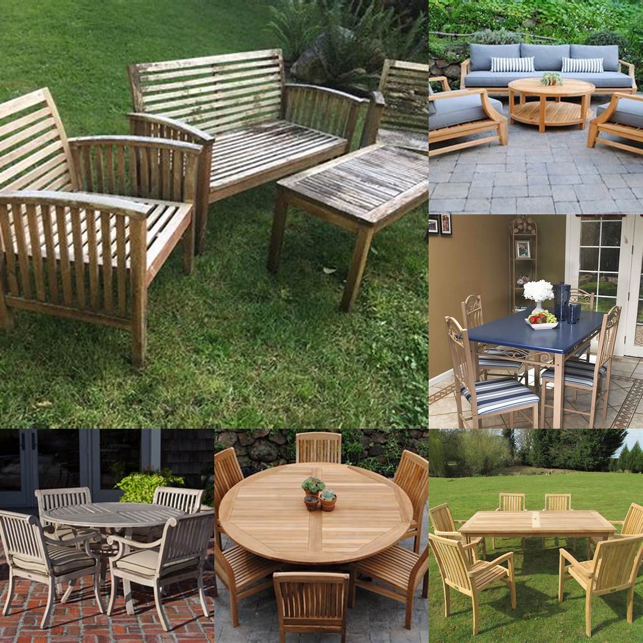 Teak Furniture in Dry and Well-Ventilated Area
