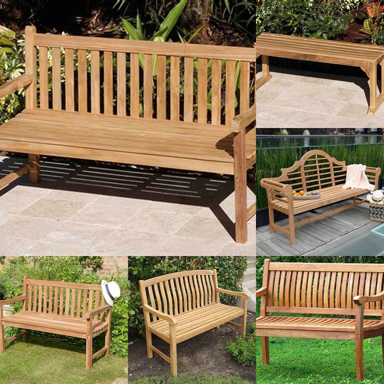Teak Garden Bench Set