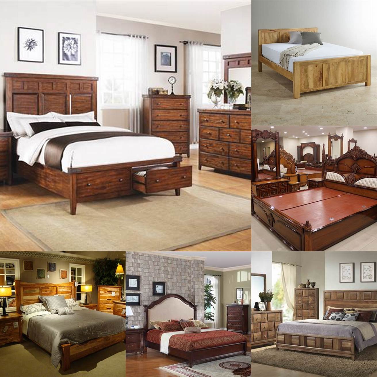 Teak Mango Wood Bedroom Set