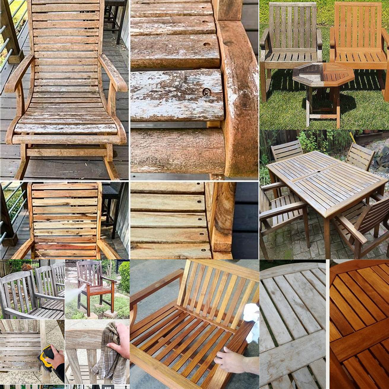 Teak Outdoor Furniture Before and After Care