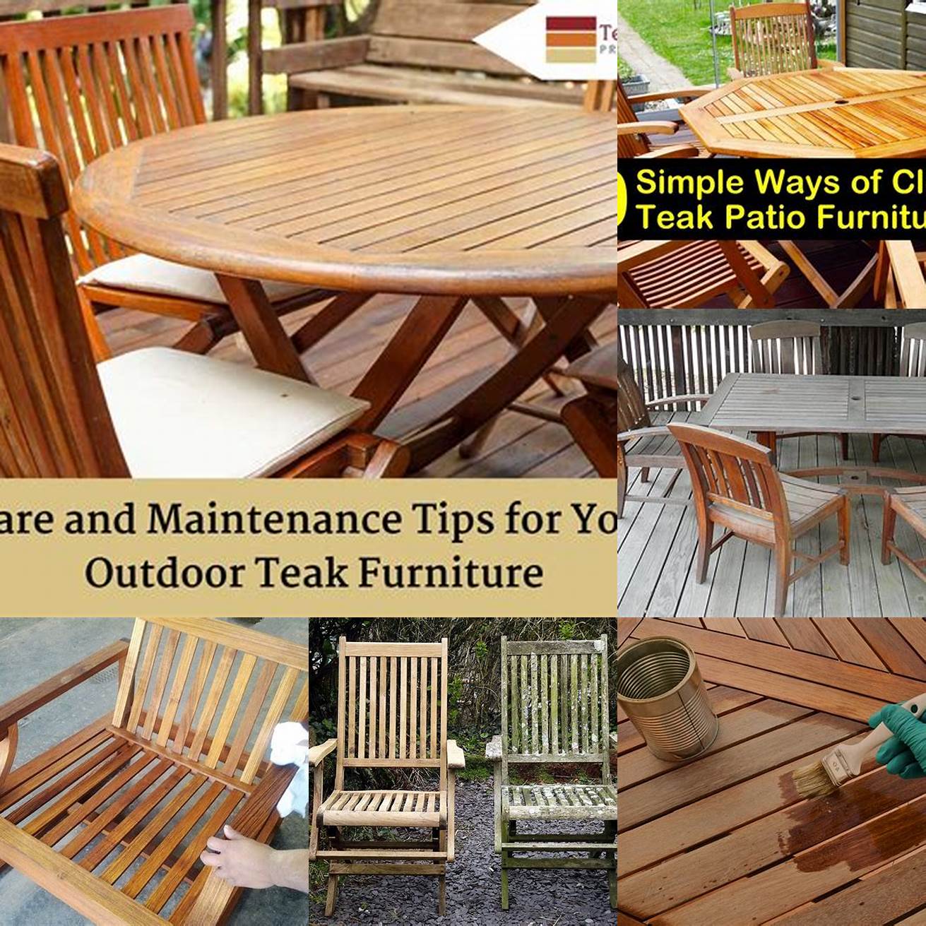 Teak Outdoor Furniture Maintenance Tips