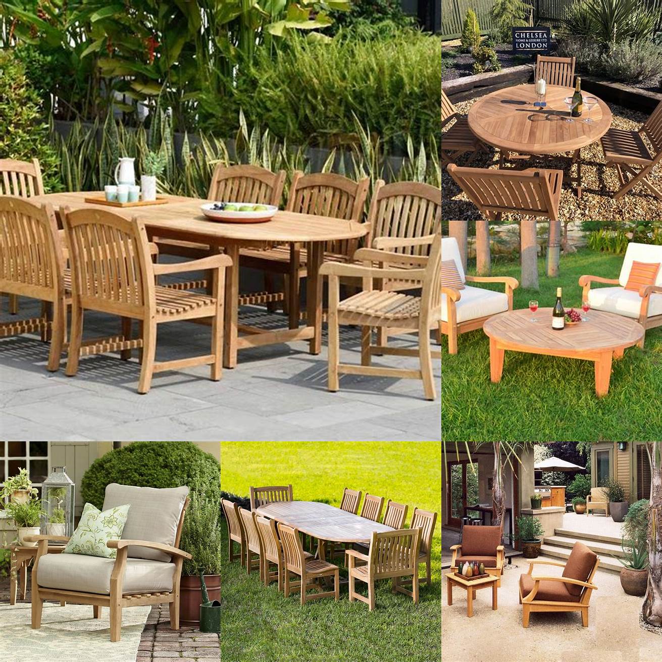Teak Outdoor Furniture in Different Seasons