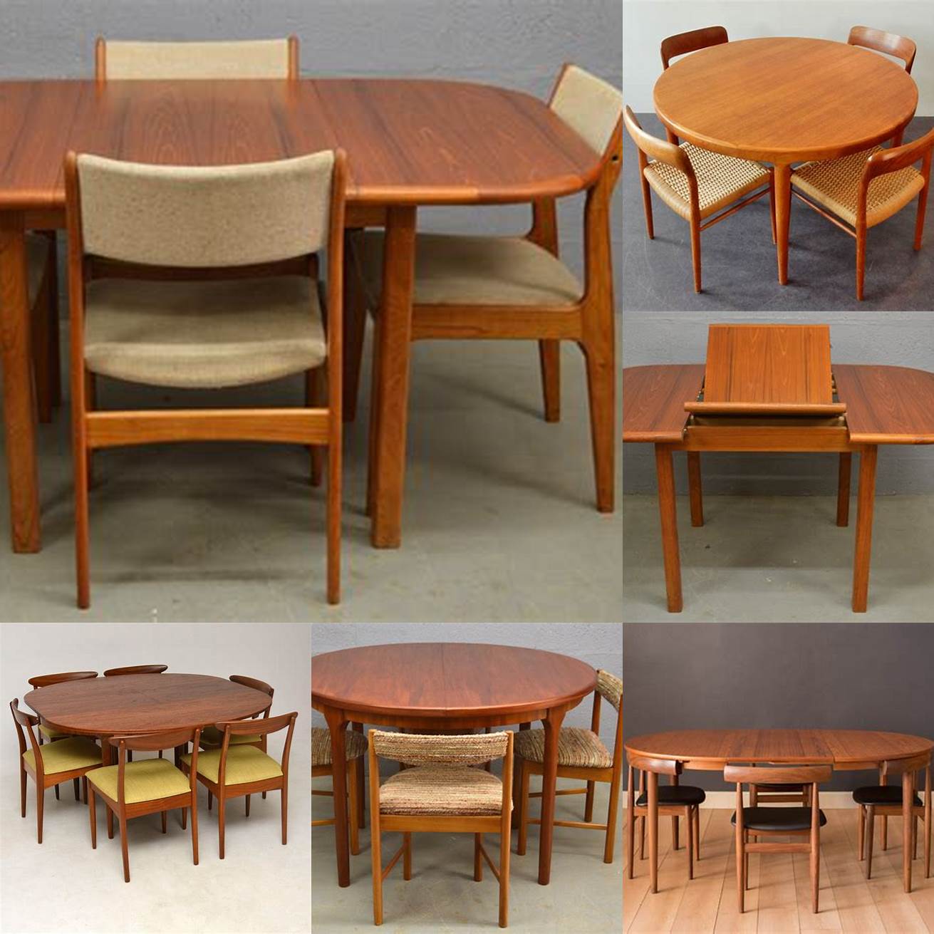 Teak Table with Vintage Design