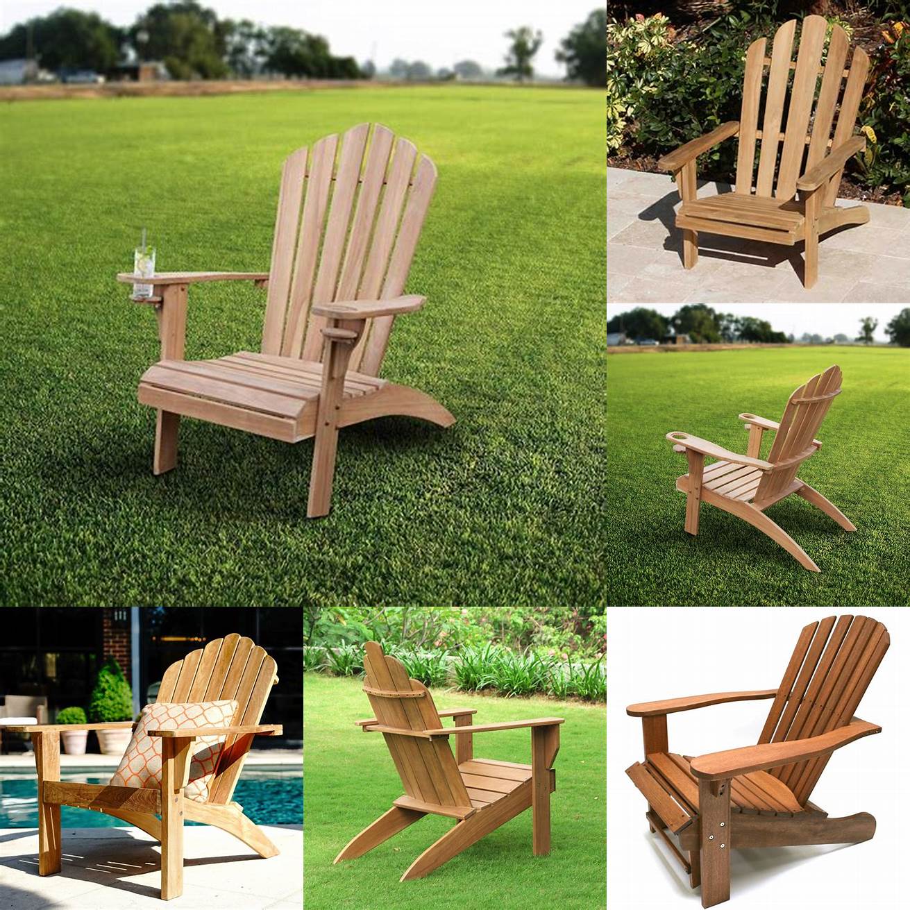 Teak Wood Adirondack Chair