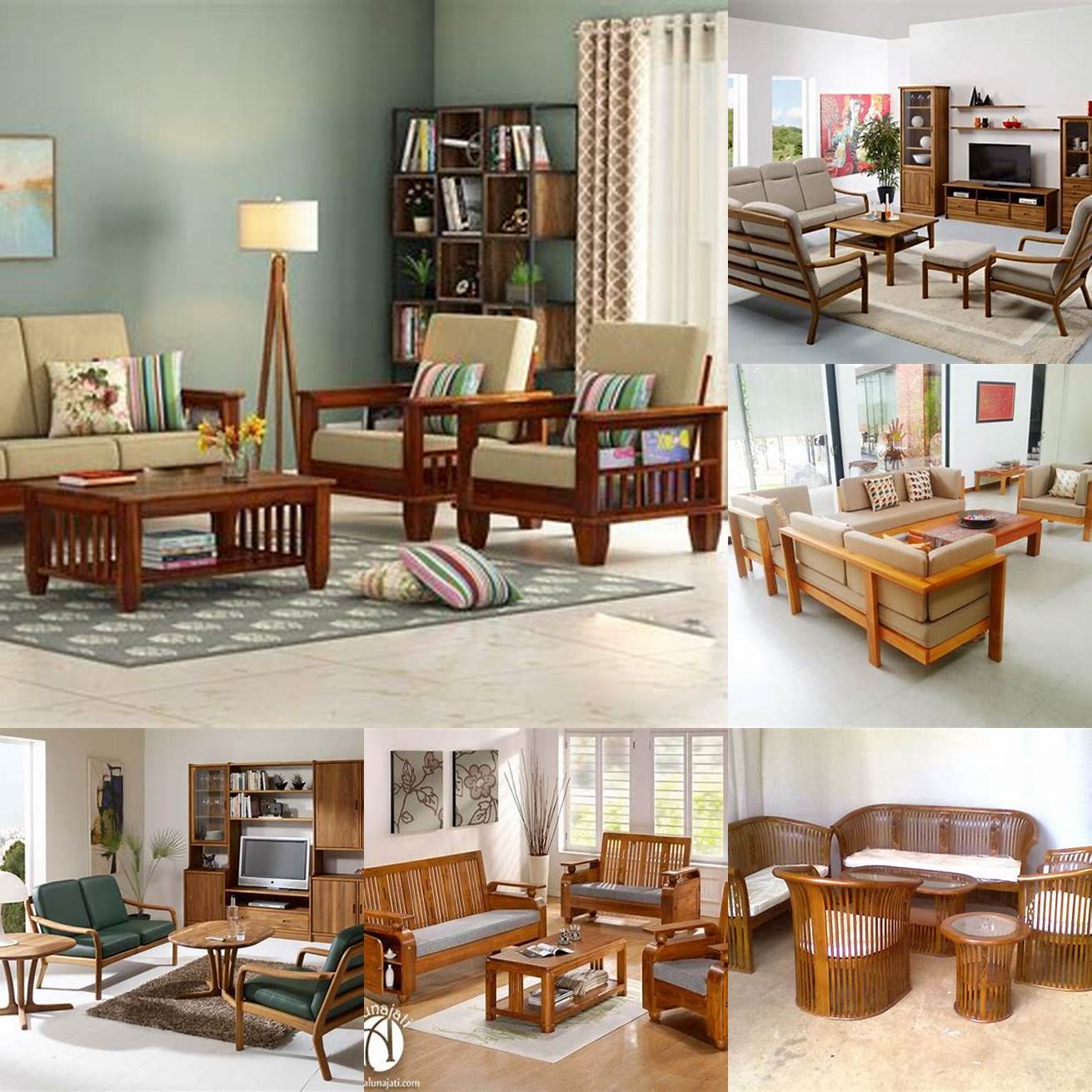 Teak Wood Furniture in Living Room