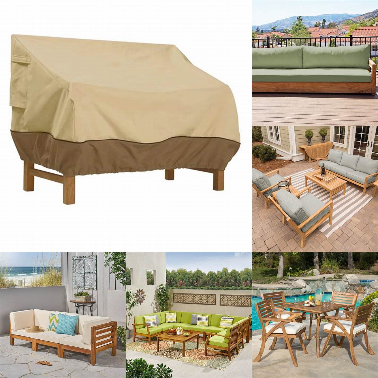 Teak Wood Outdoor Furniture Covers