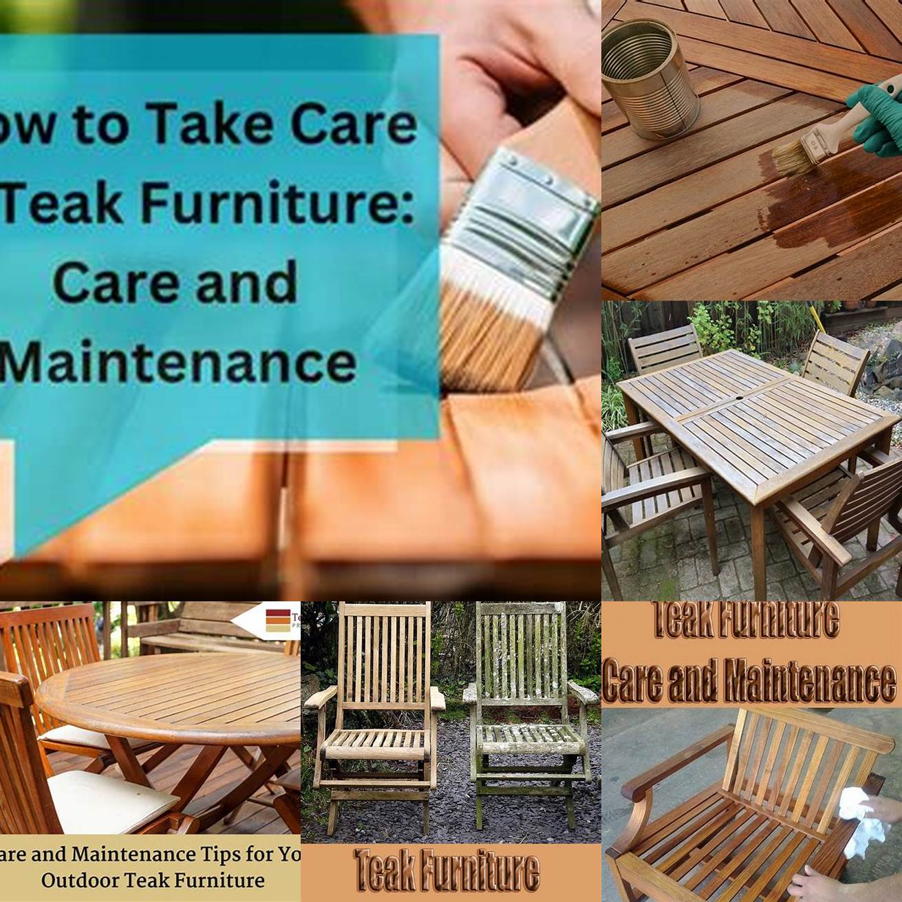 Teak furniture care