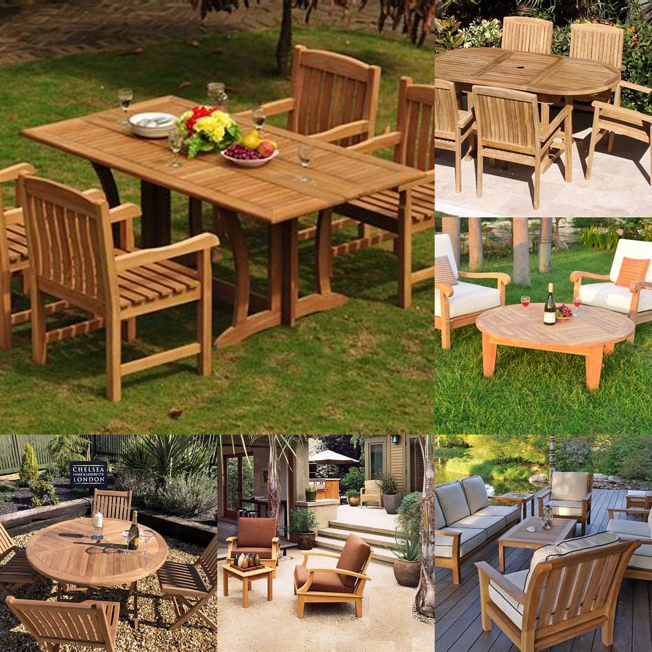 Teak furniture for outdoor entertaining